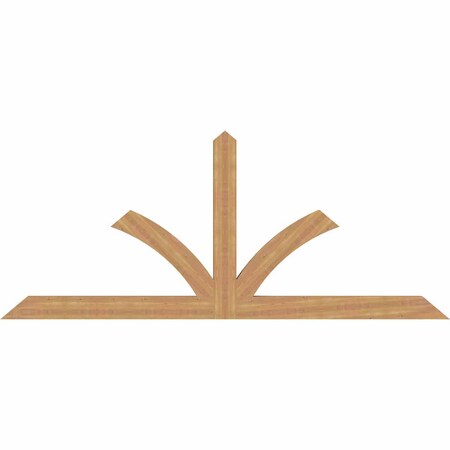 Ekena Millwork Richland Timber Gable Bracket, Western Red Cedar, 108"W x 45"H x 3 1/2"D x 5 1/2"F, 10/12 Pitch GBW108X45X0406RIC00SWR